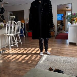 Vintage Black Faux Fur Coat